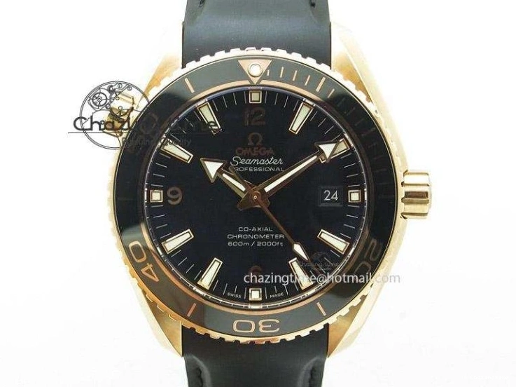 0120 De Ville Chronograph RG OMF 1:1 Best Edition Black Dial On Black Leather Strap A Sophisticated 8106